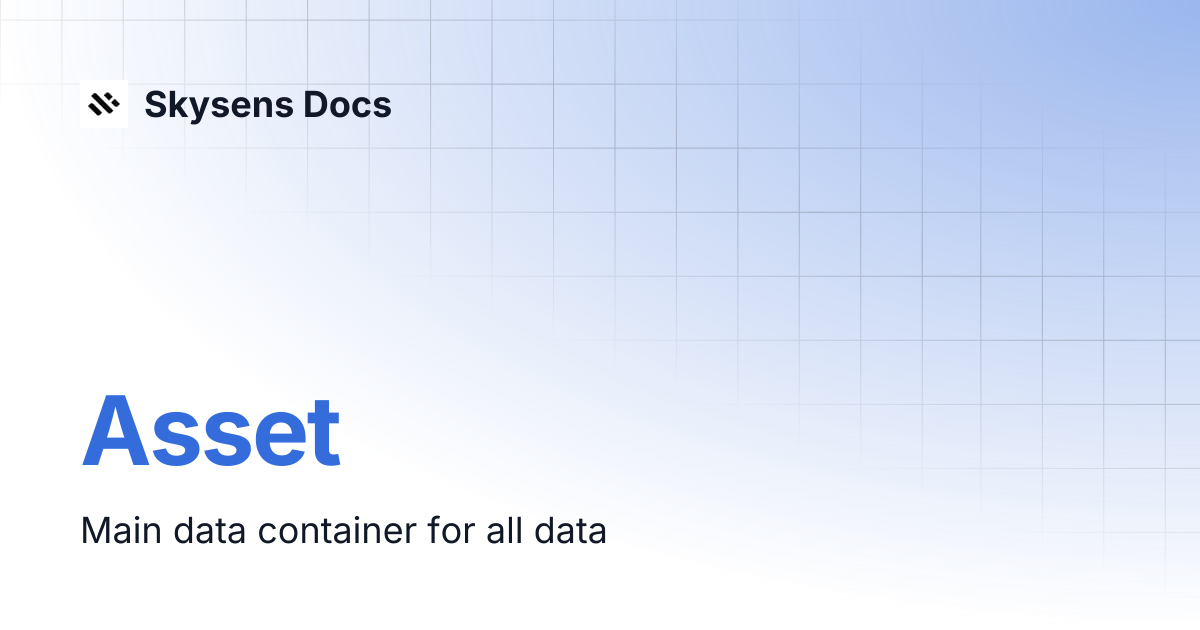 Asset | Skysens Docs