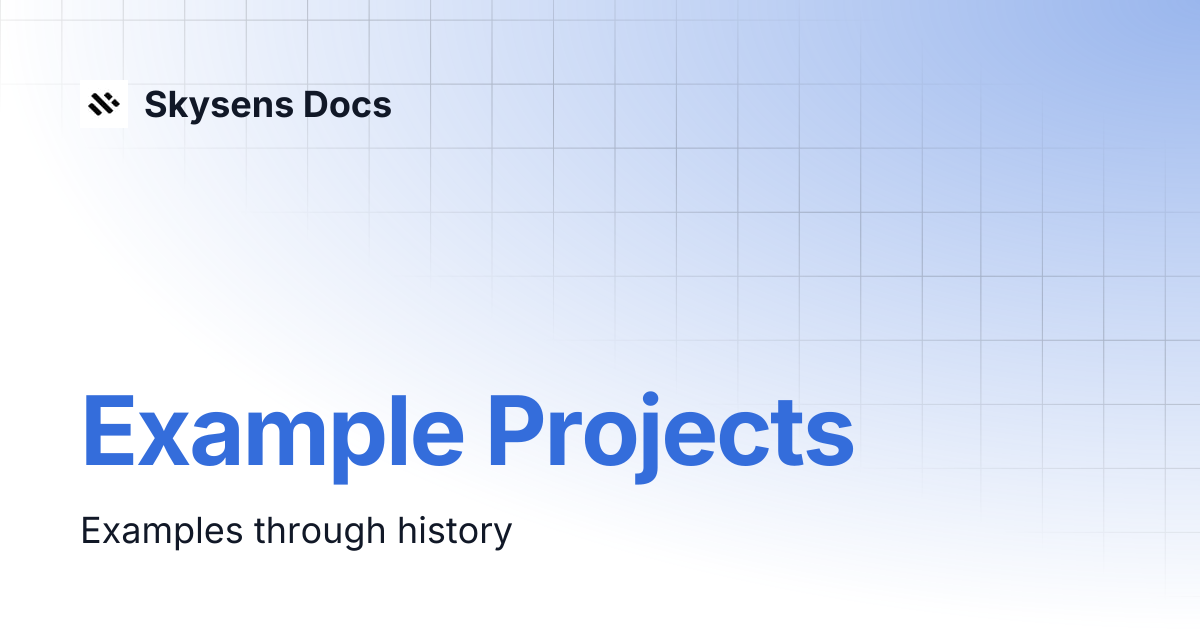 Example Projects | Skysens Docs