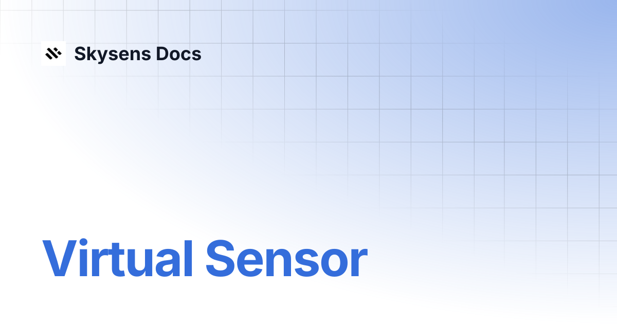 Virtual Sensor | Skysens Docs
